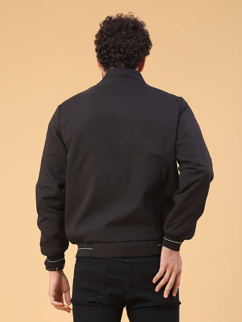 men solid long sleeve insulator bomber jacket - 22177652 -  Standard Image - 4