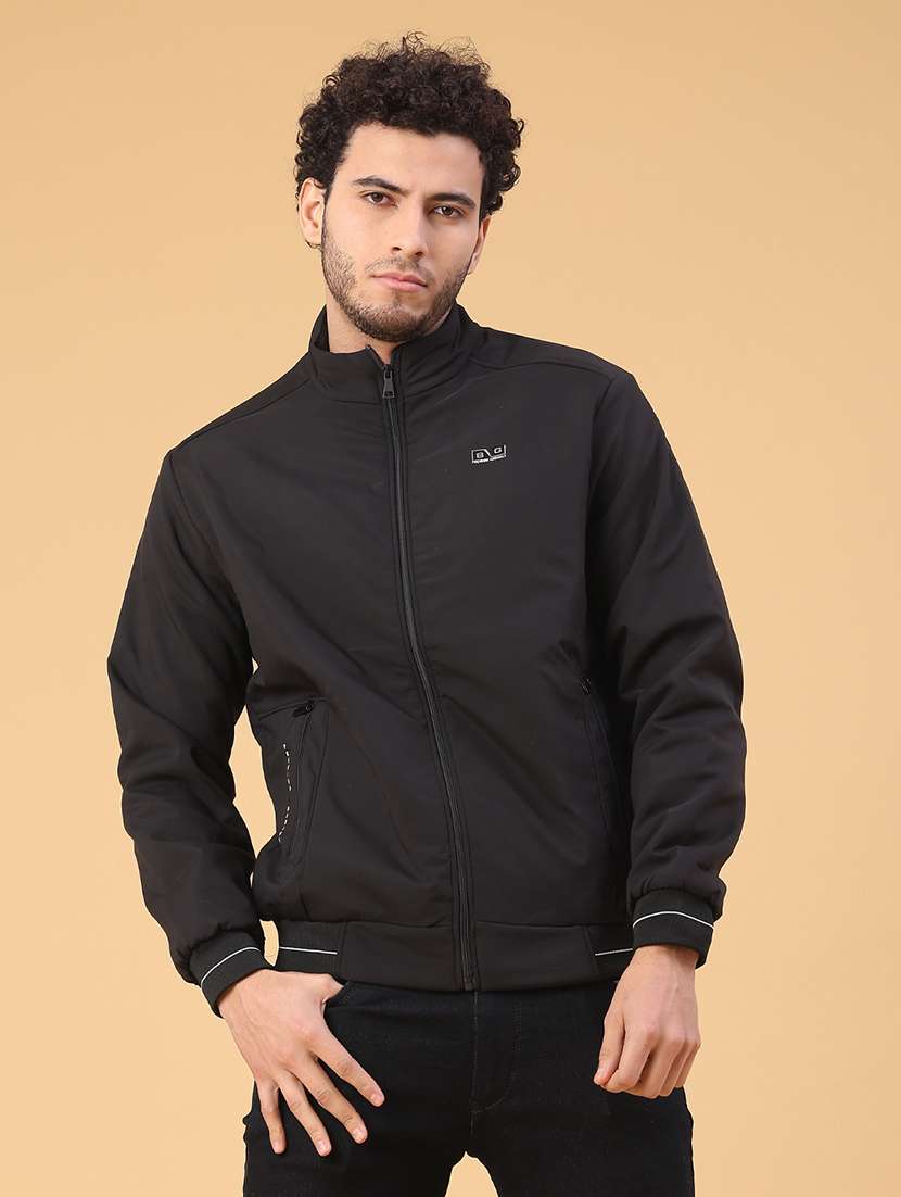 men solid long sleeve insulator bomber jacket - 22177653 -  Standard Image - 1