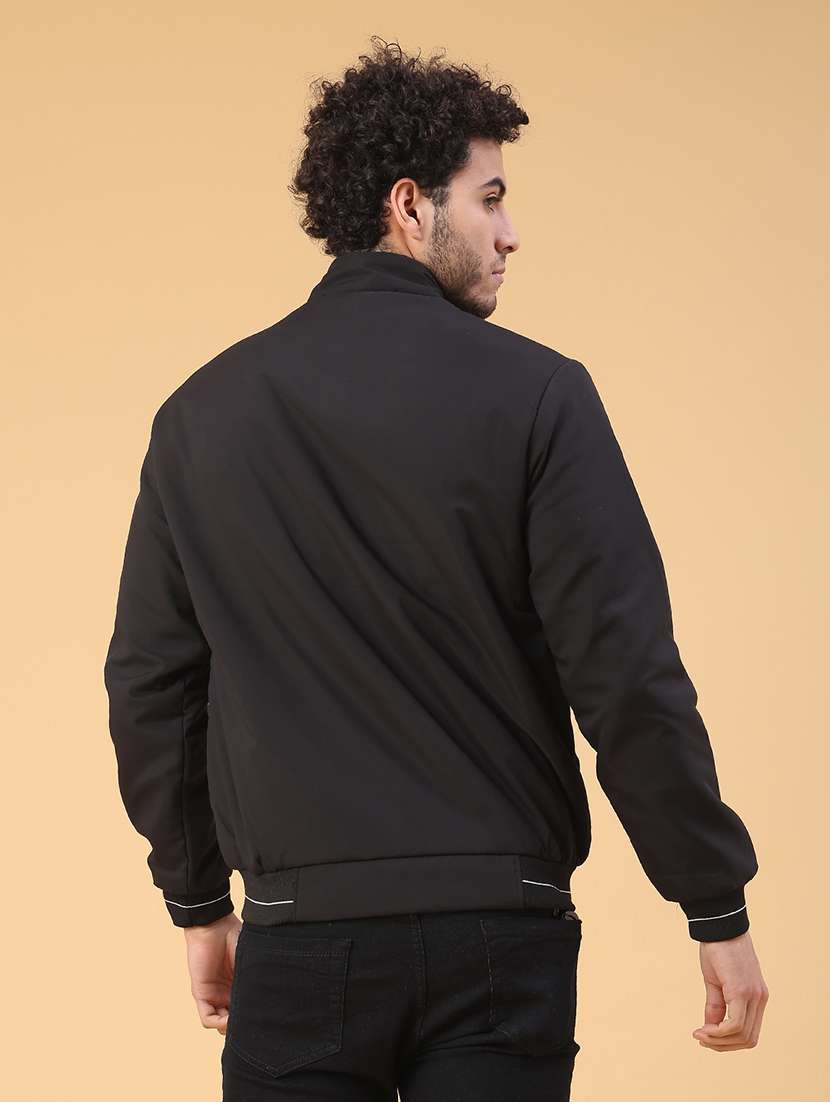 men solid long sleeve insulator bomber jacket - 22177653 -  Standard Image - 4