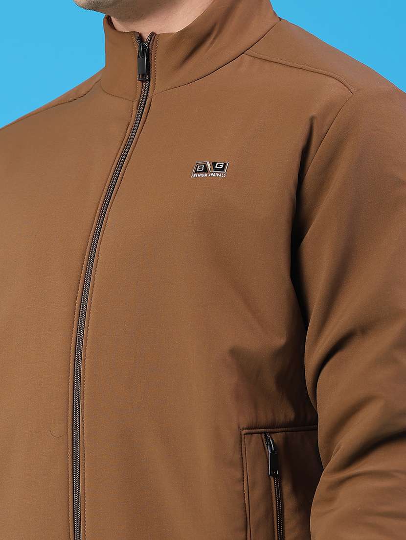 men solid long sleeve insulator bomber jacket - 22177658 -  Standard Image - 4