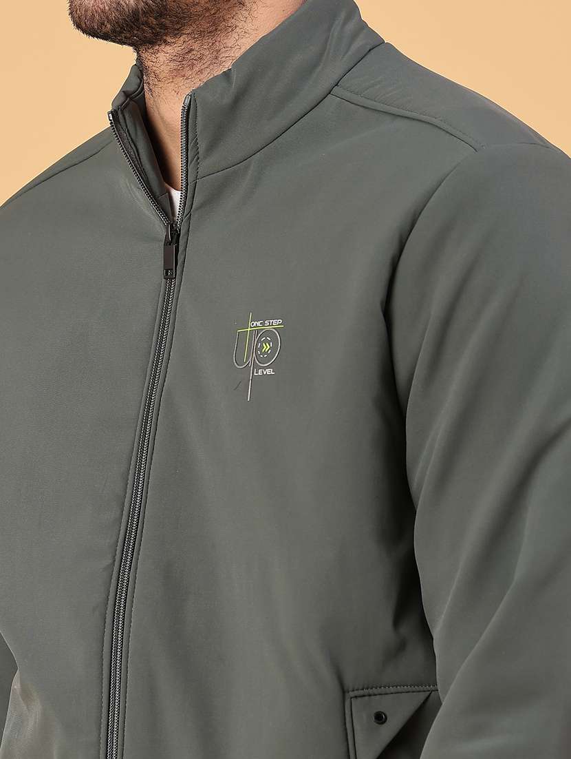 men solid long sleeve insulator bomber jacket - 22177659 -  Standard Image - 4