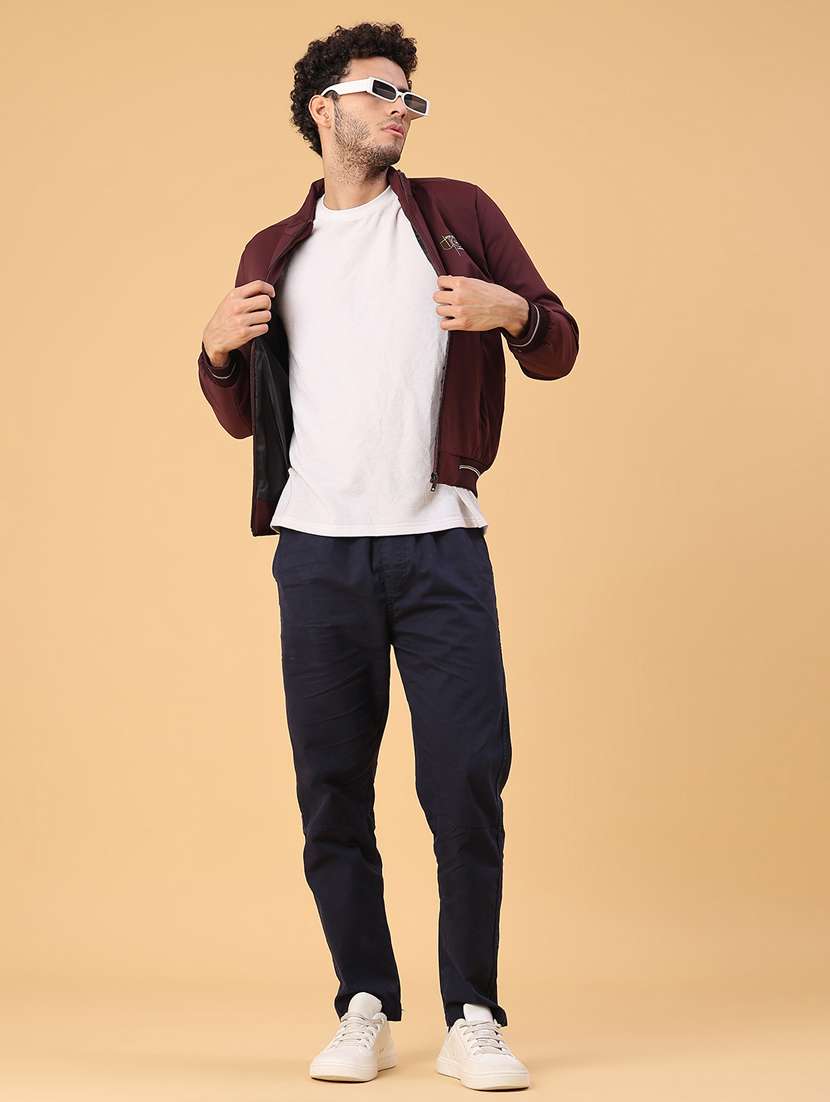 men solid long sleeve insulator bomber jacket - 22177661 -  Standard Image - 4