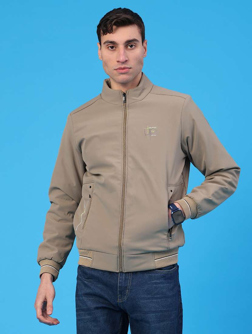 men solid long sleeve insulator bomber jacket - 22177662 -  Standard Image - 1