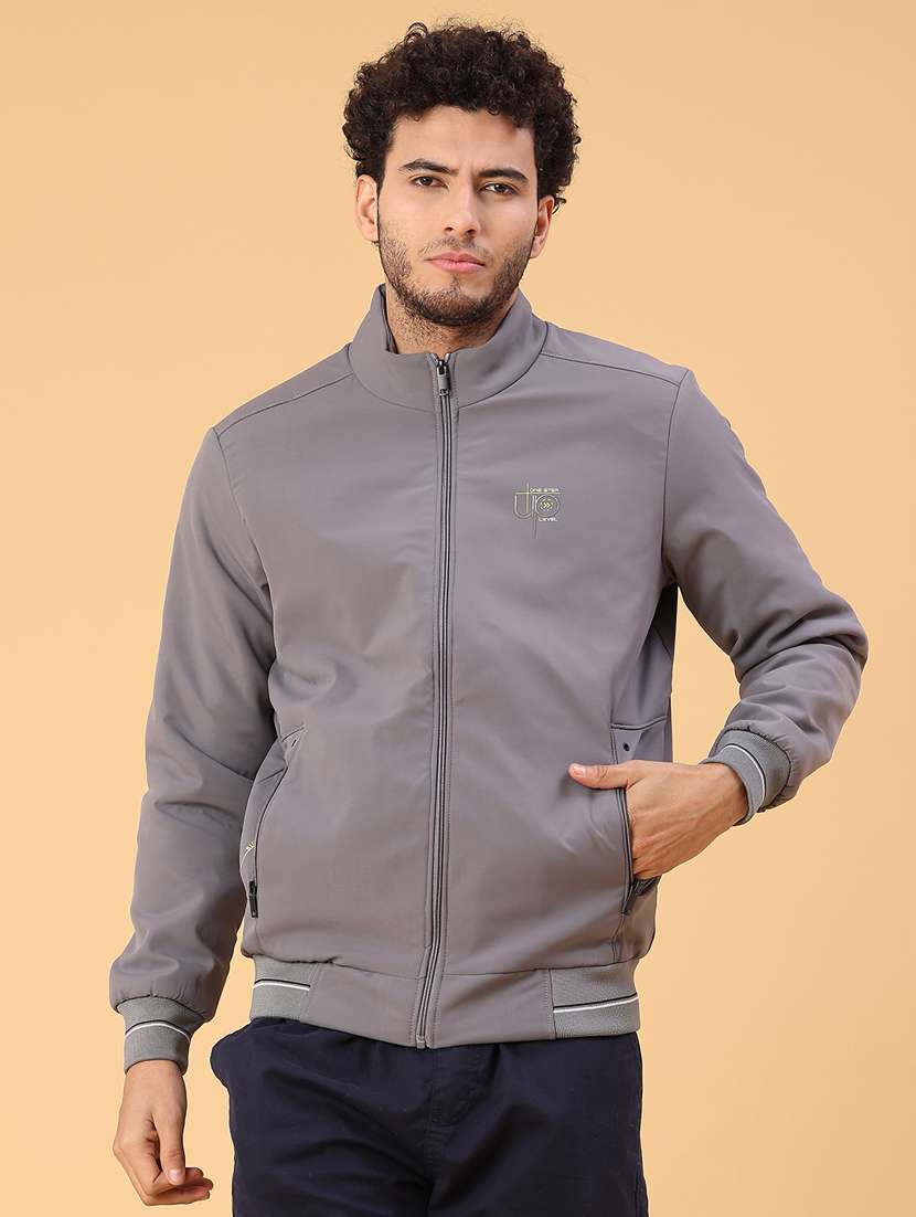 men solid long sleeve insulator bomber jacket - 22177664 -  Standard Image - 1