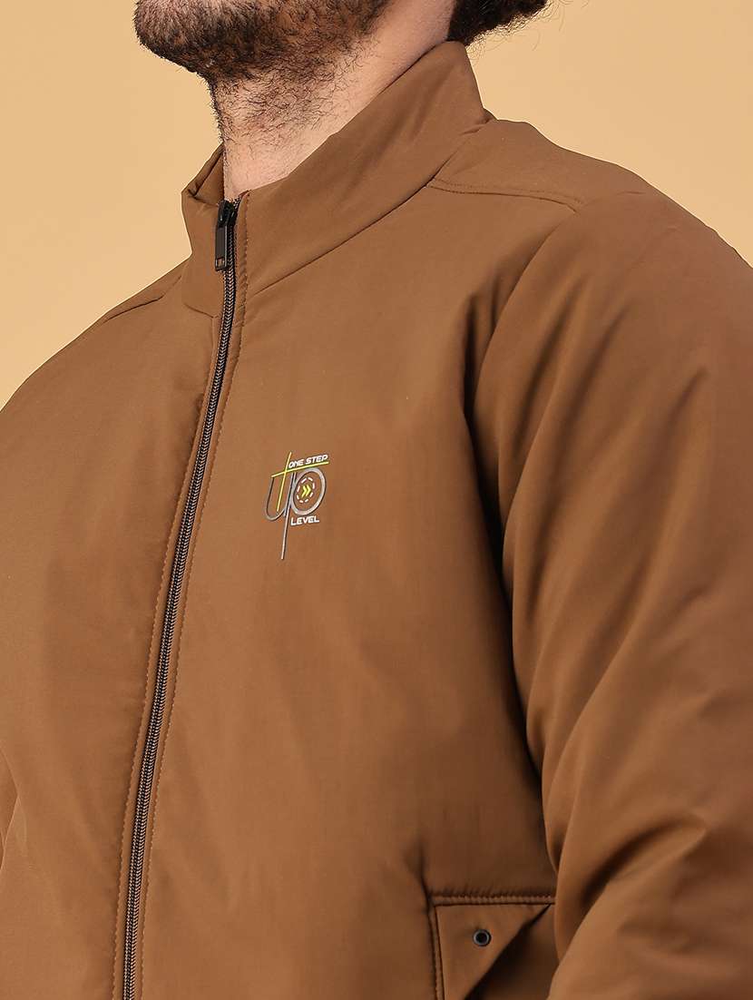 men solid long sleeve insulator bomber jacket - 22177665 -  Standard Image - 4