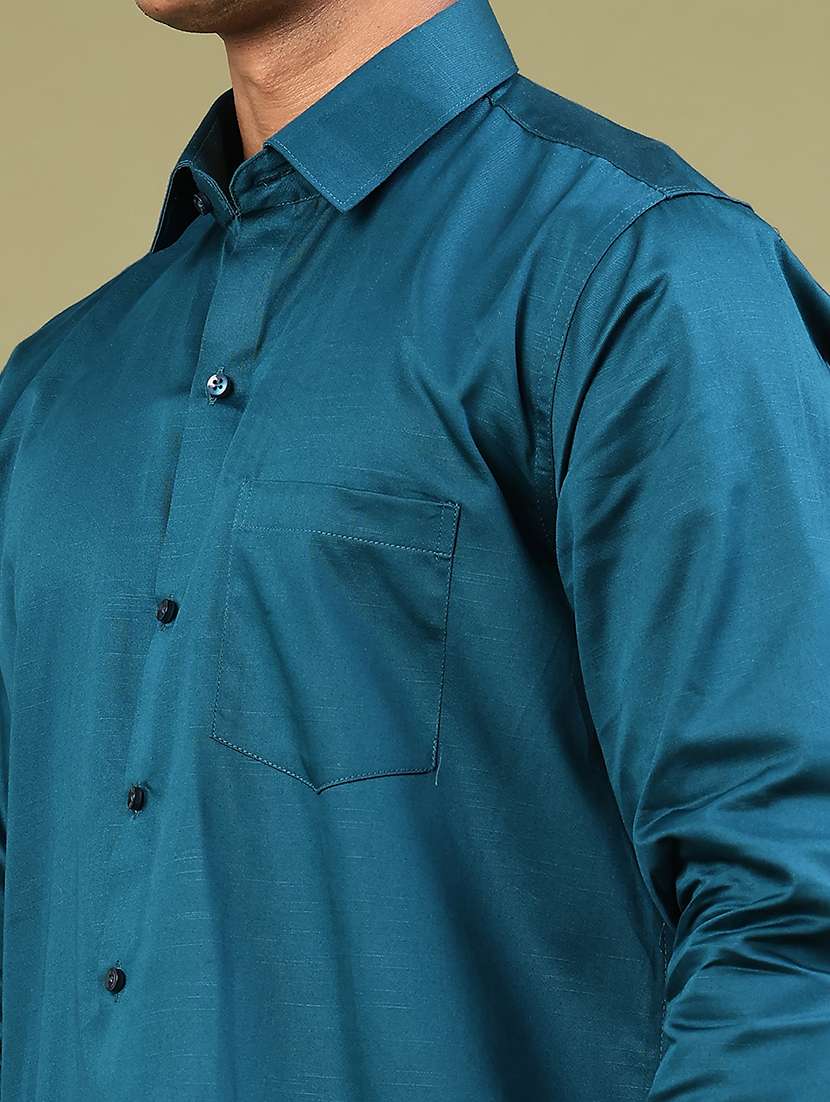 men solid long sleeve regular fit casual shirt - 22177668 -  Standard Image - 1