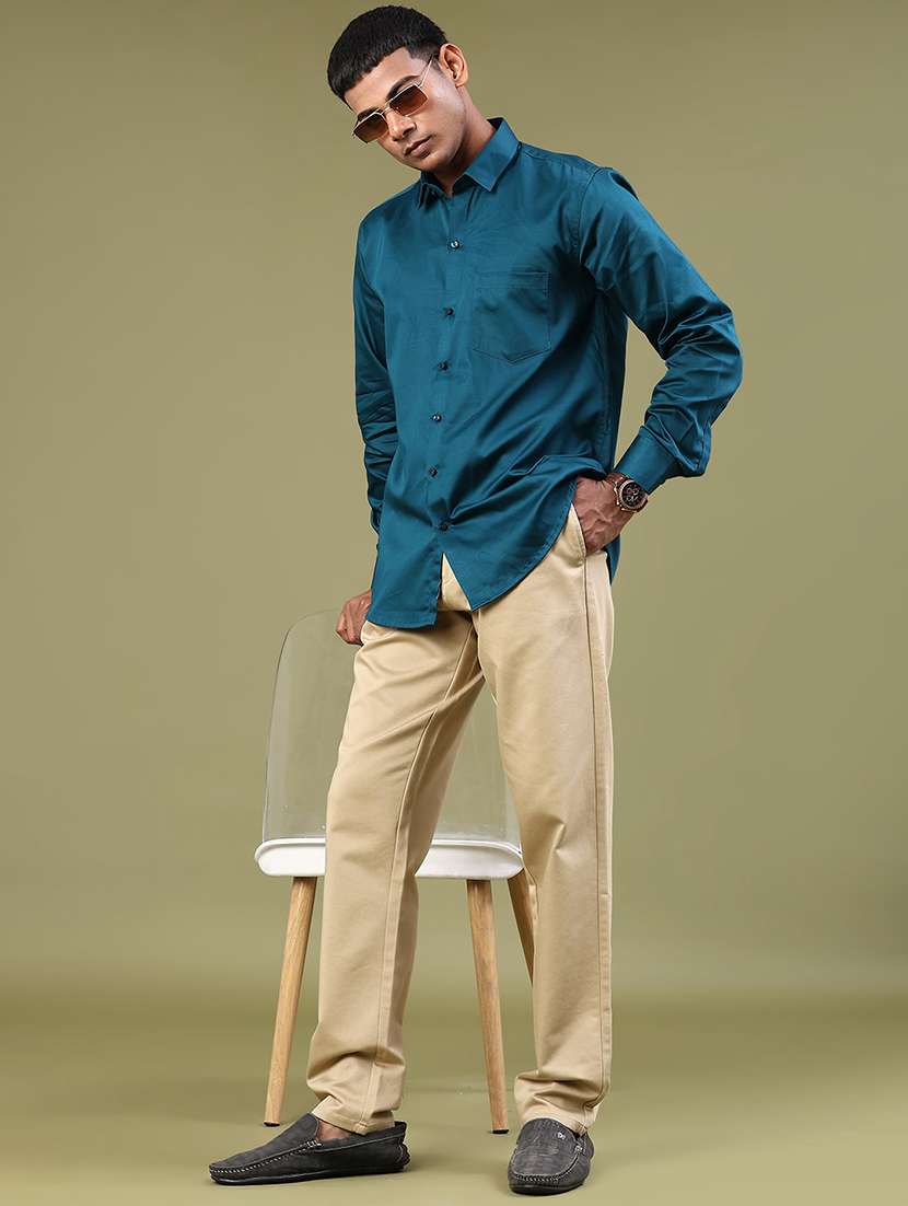 men solid long sleeve regular fit casual shirt - 22177668 -  Standard Image - 4