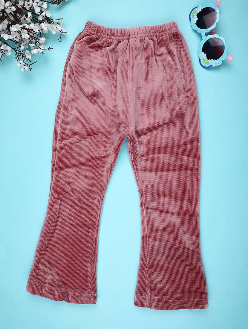 Girls Solid Bootcut Fleece Pajama - 22177680 -  Standard Image - 1