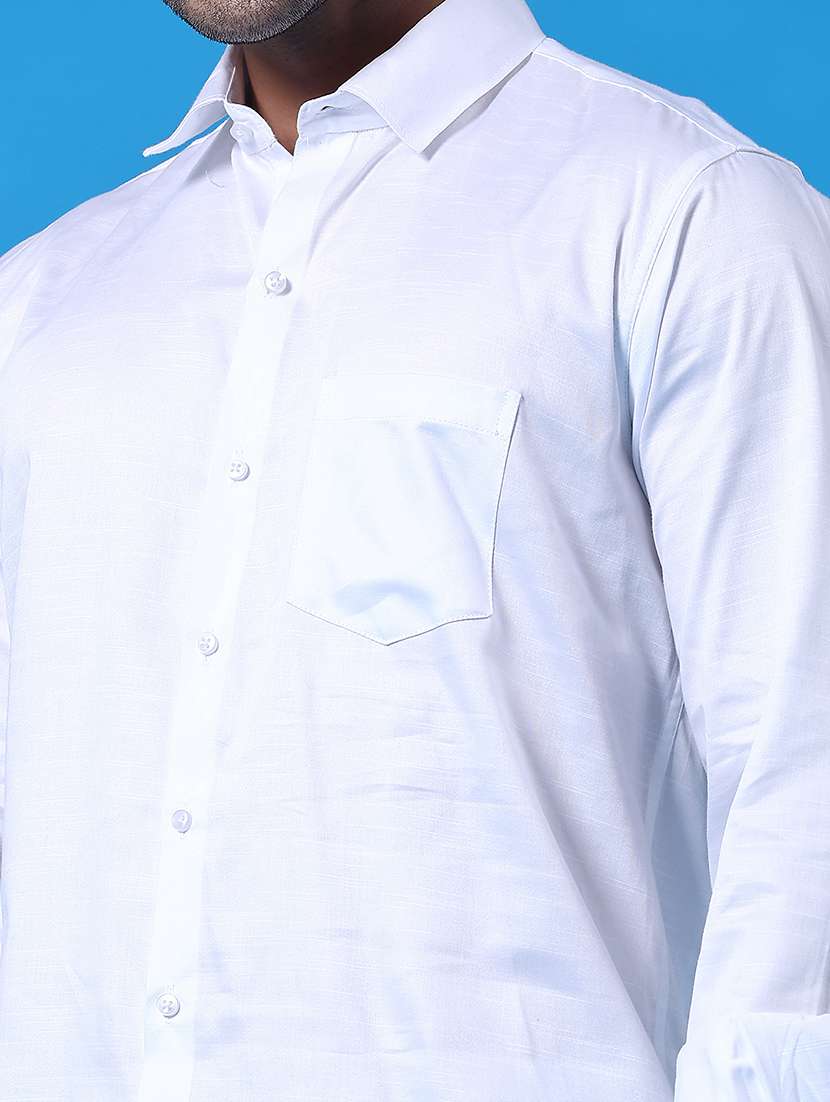 men solid long sleeve regular fit casual shirt - 22177701 -  Standard Image - 1