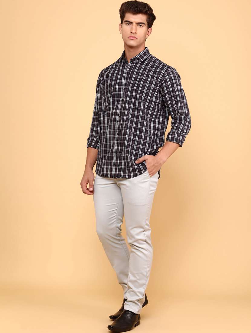 men checkered long sleeve regular fit casual shirt - 22177716 -  Standard Image - 4