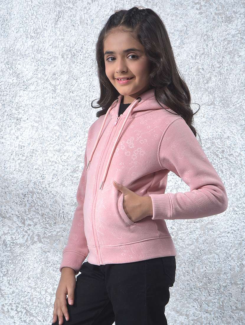 girls self designed long sleeve hooded sweatshirt - 22177899 -  Standard Image - 1