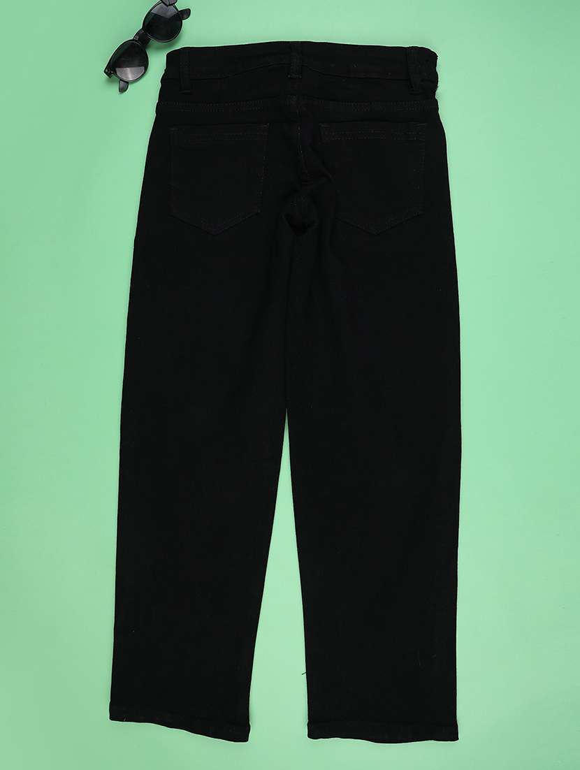 girls solid md rise straight jeans - 22177934 -  Standard Image - 1