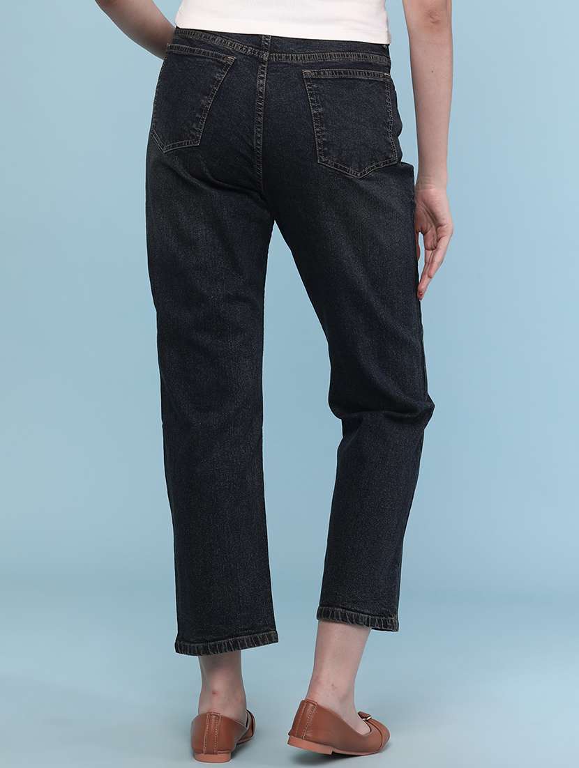 women plain mid rise slim fit jeans - 22177938 -  Standard Image - 4