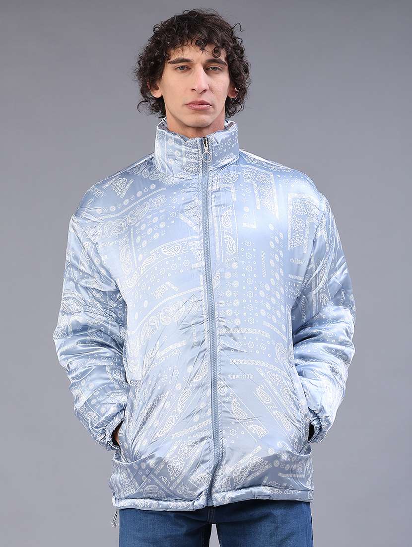 Men Solid Long Sleeve Reversible Puffer Jacket - 22177945 -  Standard Image - 1