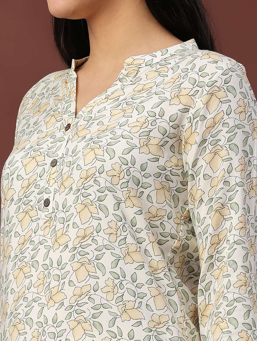 off white rayon kurta pant  set - 22177952 -  Standard Image - 4