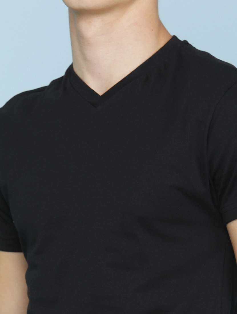 men solid short sleeves regular fit t-shirt - 22177959 -  Standard Image - 1