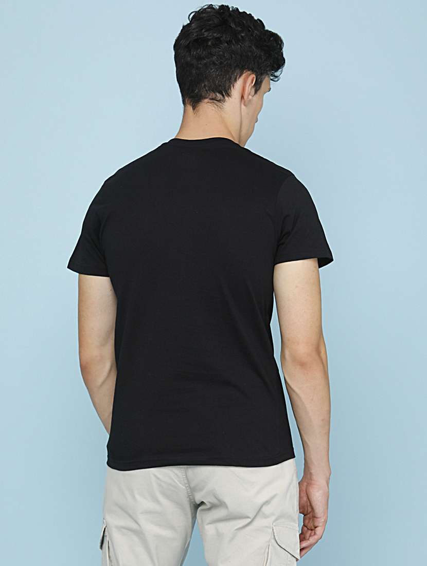 men solid short sleeves regular fit t-shirt - 22177959 -  Standard Image - 4