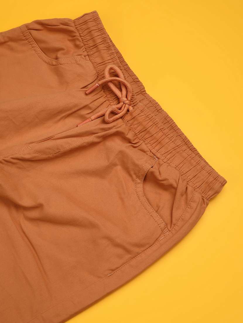 girls solid mid rise jogger - 22177978 -  Standard Image - 4