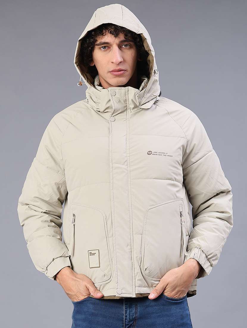 men solid long sleeve puffer jacket - 22177982 -  Standard Image - 1