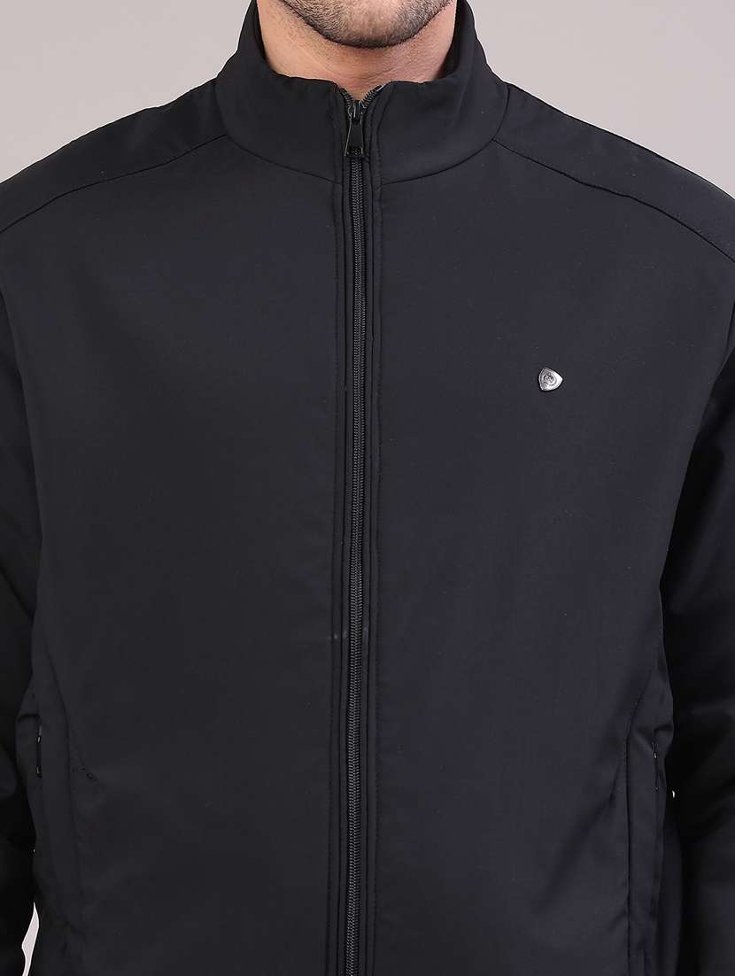 men solid long sleeve insulator bomber jacket - 22178051 -  Standard Image - 4