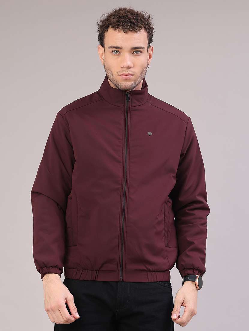 men solid long sleeve insulator bomber jacket - 22178052 -  Standard Image - 1