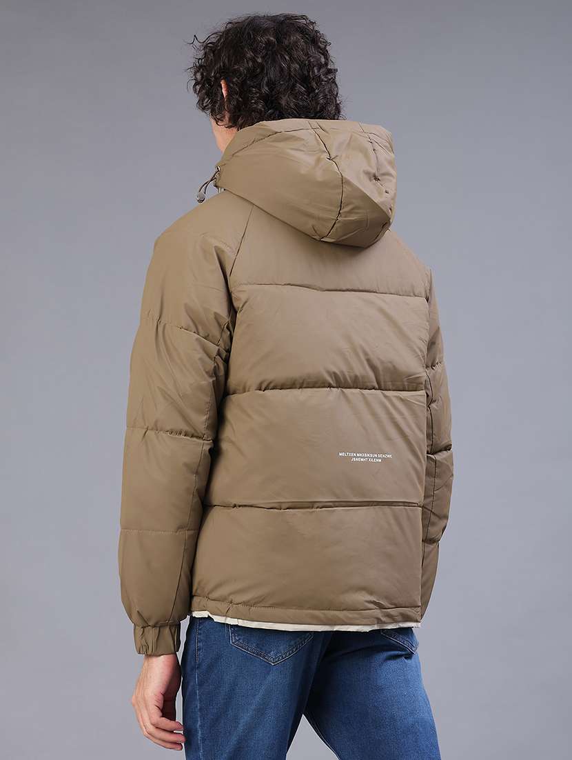men solid long sleeve puffer jacket - 22178172 -  Standard Image - 4