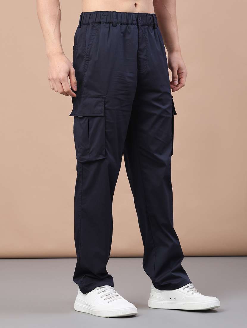 navy blue cotton cargos - 22178178 -  Standard Image - 1