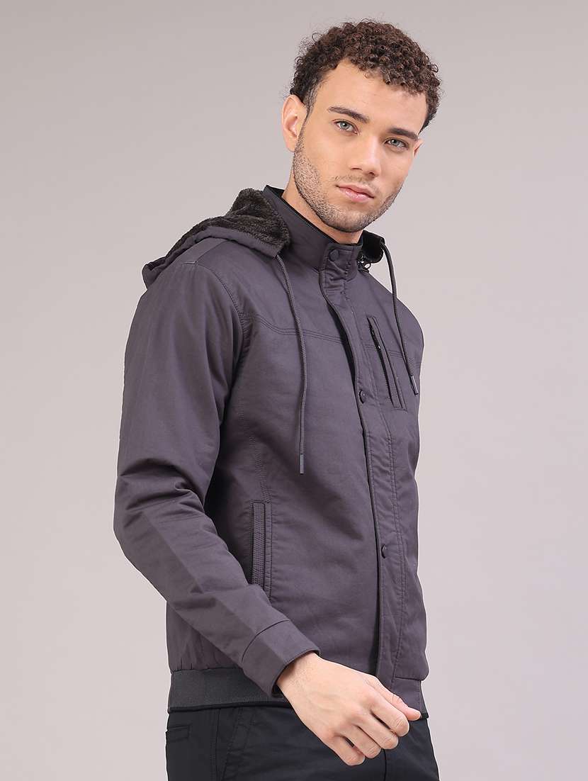 men solid long sleeve insulator bomber jacket - 22178182 -  Standard Image - 1