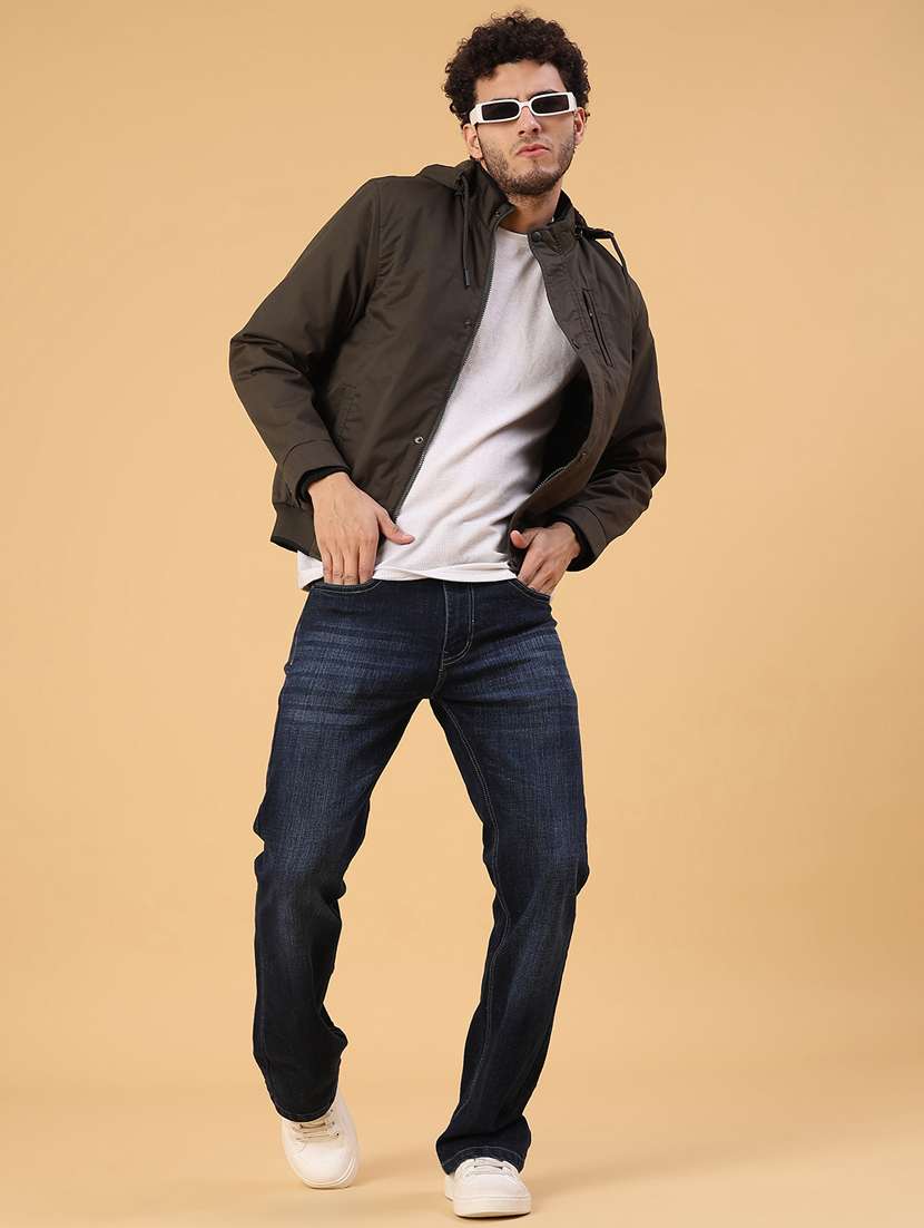 men solid long sleeve insulator bomber jacket - 22178183 -  Standard Image - 4