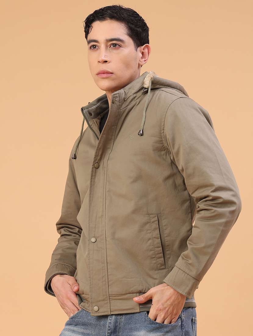 men solid long sleeve insulator bomber jacket - 22178186 -  Standard Image - 1