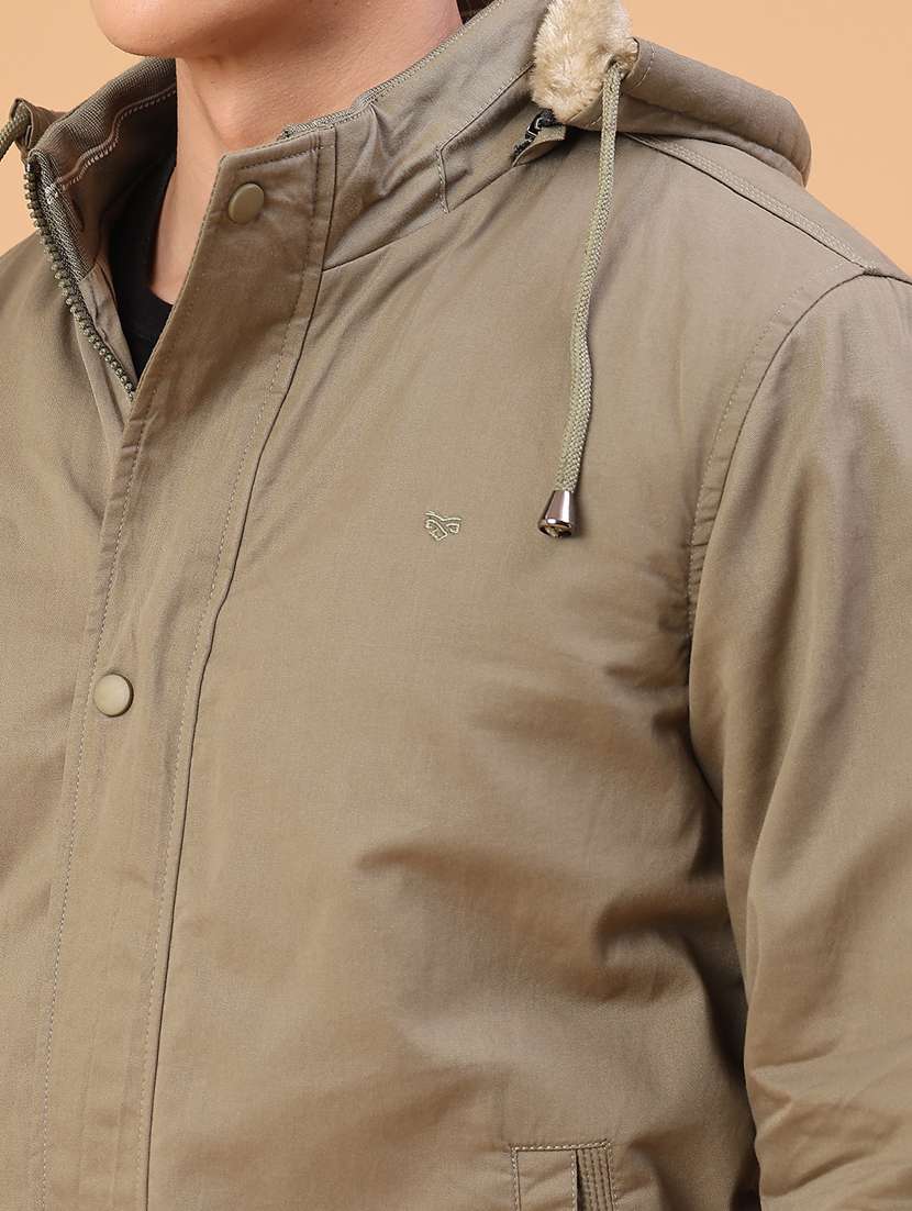 men solid long sleeve insulator bomber jacket - 22178186 -  Standard Image - 4