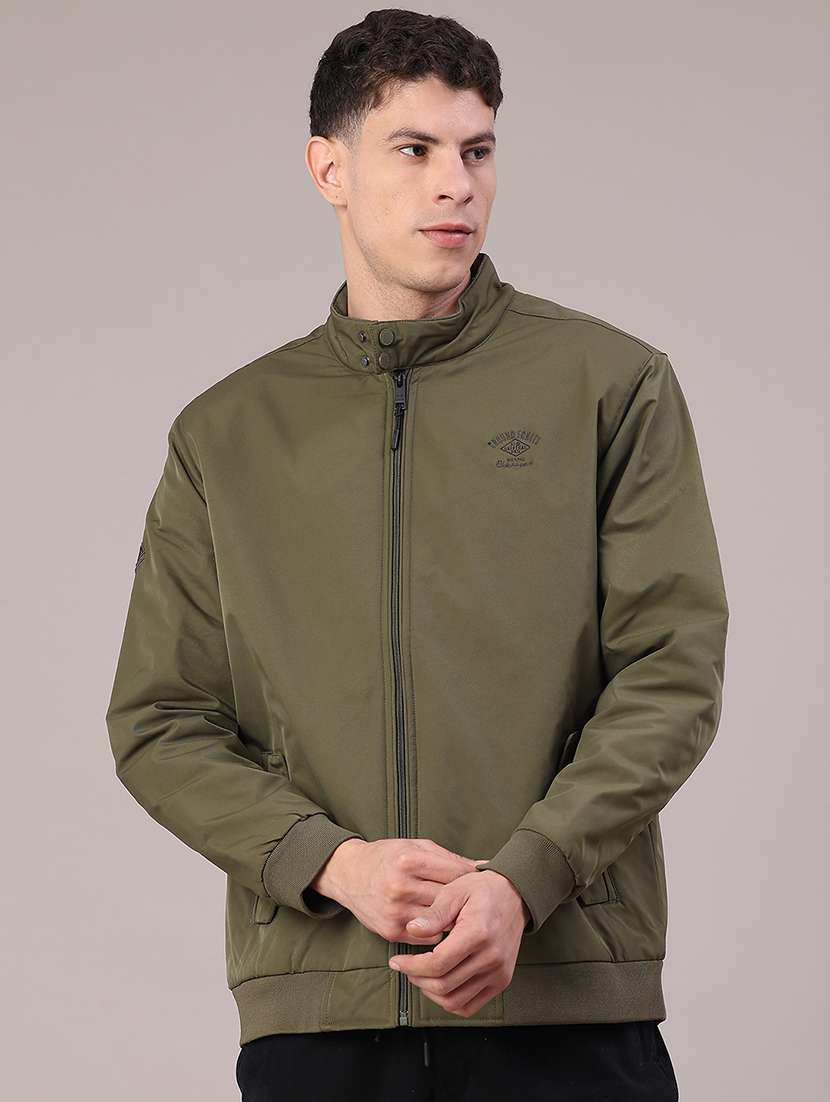 men solid long sleeve bomber jacket - 22178191 -  Standard Image - 1