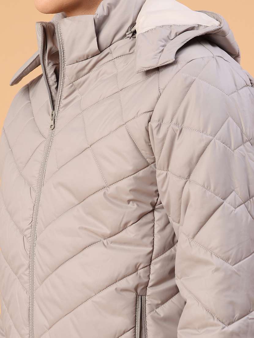 men solid long sleeve puffer jacket - 22178193 -  Standard Image - 4