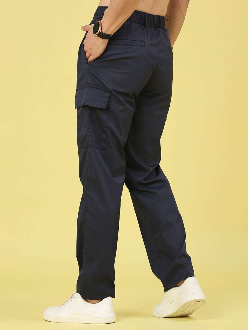 men solid mid rise relaxed fit cargo  - 22178224 -  Standard Image - 4