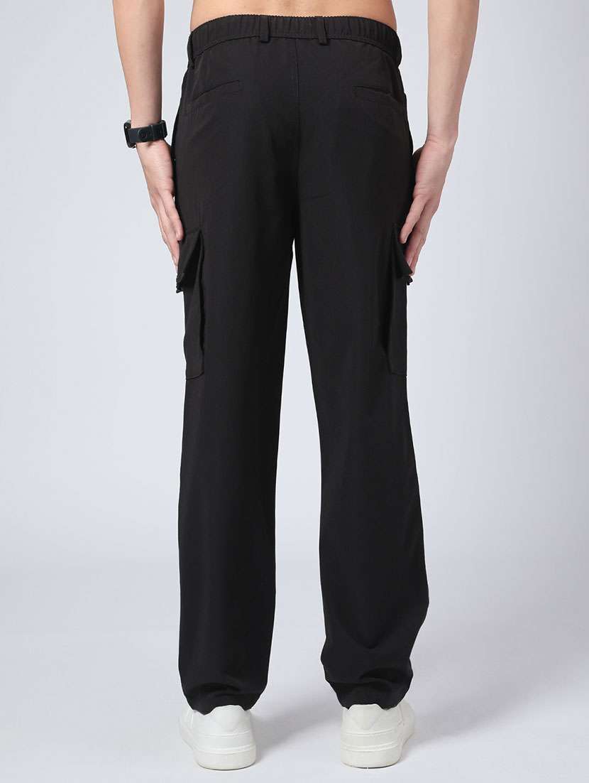 men solid mid rise regular fit cargo  - 22178225 -  Standard Image - 4