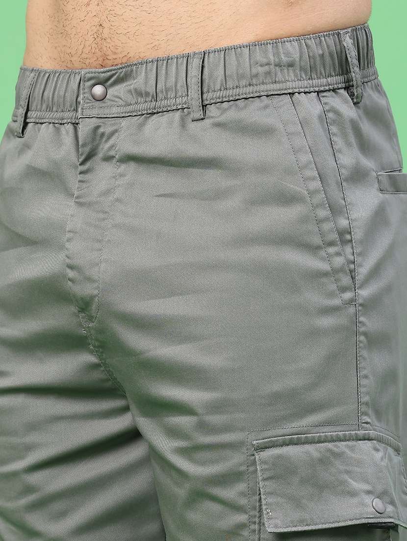 men solid mid rise regular fit cargo  - 22178226 -  Standard Image - 1