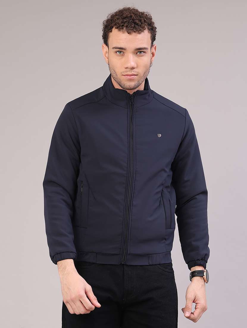 men solid long sleeve insulator bomber jacket - 22178235 -  Standard Image - 1