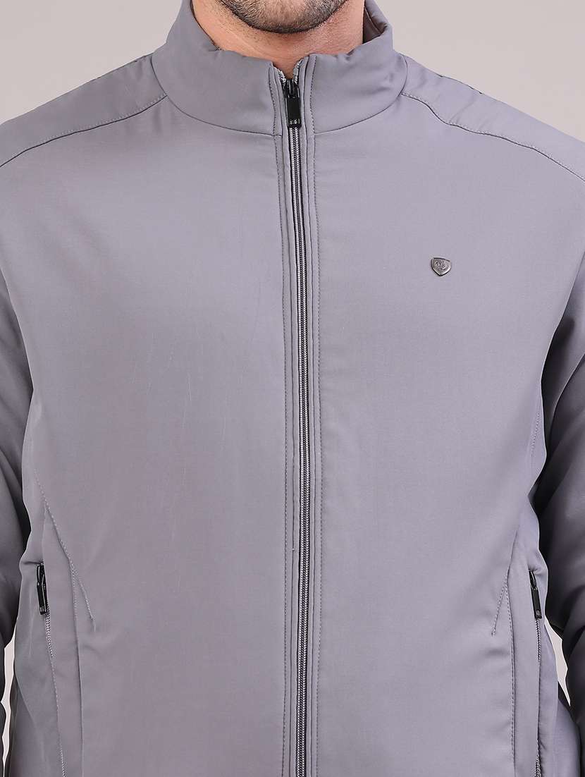 men solid long sleeve insulator bomber jacket - 22178236 -  Standard Image - 4