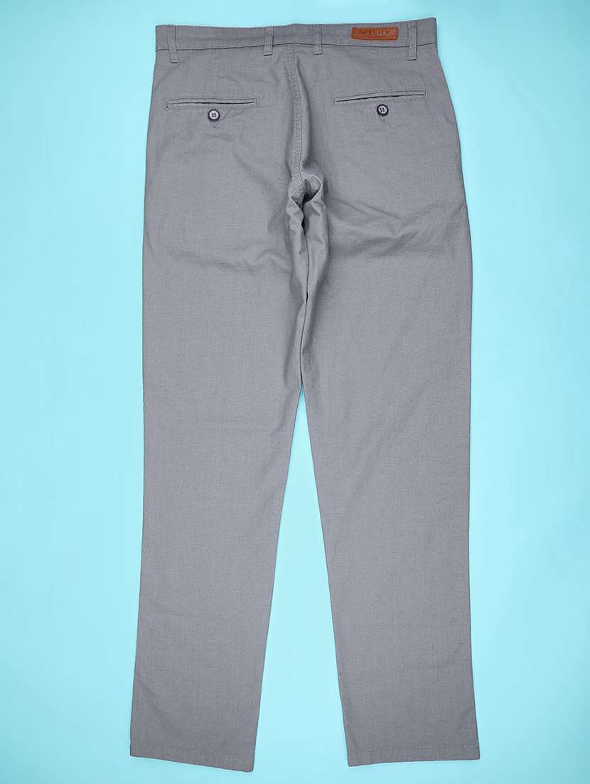 men solid mid rise casual chinos  - 22178239 -  Standard Image - 1