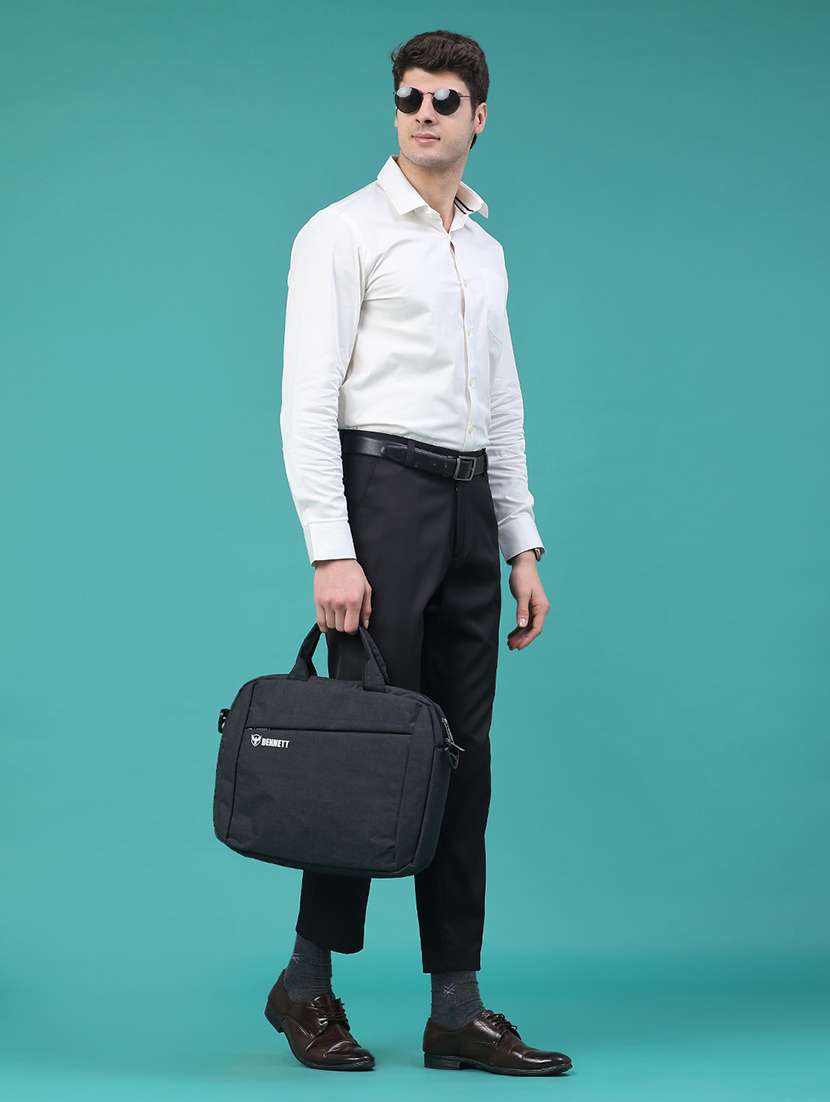 men solid mid rise slim fit formal trousers - 22178243 -  Standard Image - 4