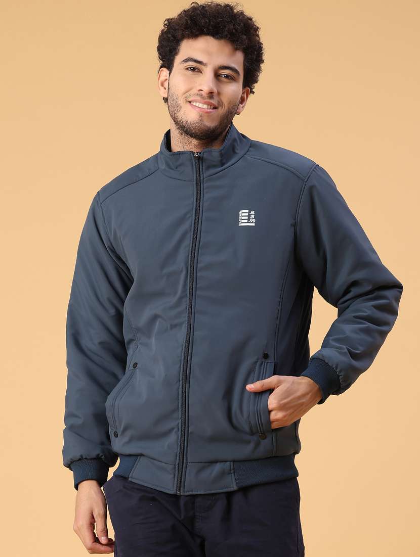 men solid long sleeve bomber jacket - 22178262 -  Standard Image - 1