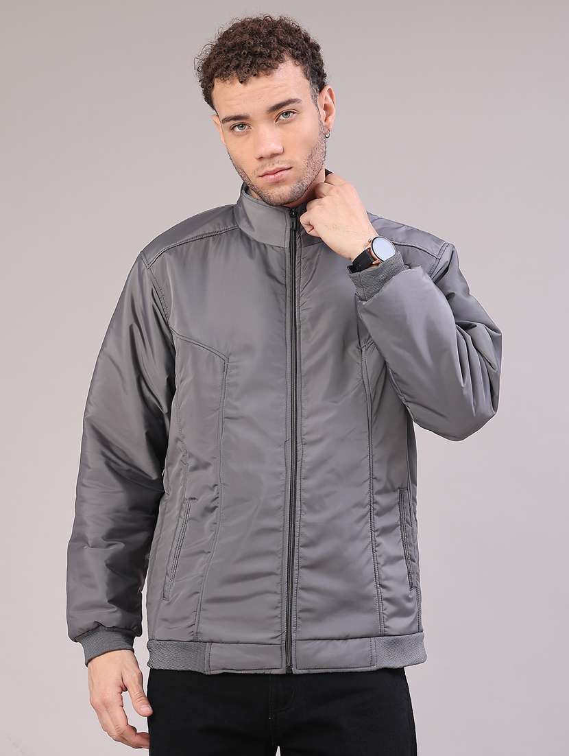 men solid long sleeve lightweight bomber jacket - 22178263 -  Standard Image - 1