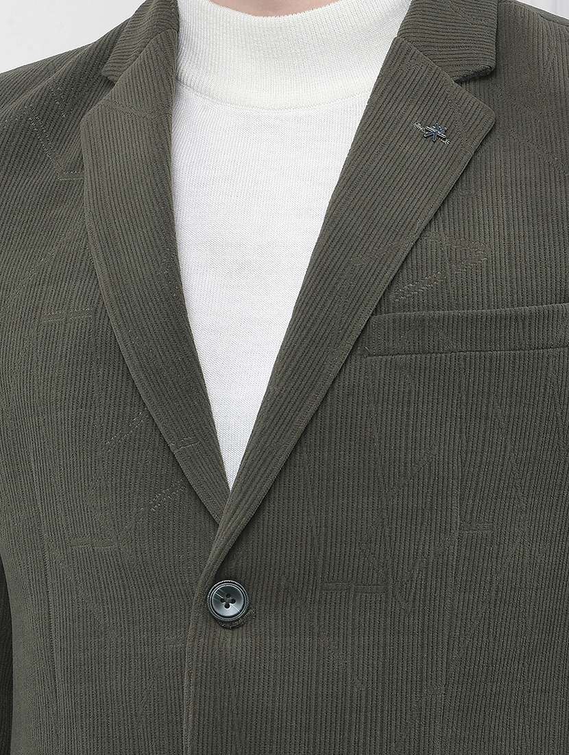 men self design long sleeve single breasted formal blazer - 22178288 -  Standard Image - 6