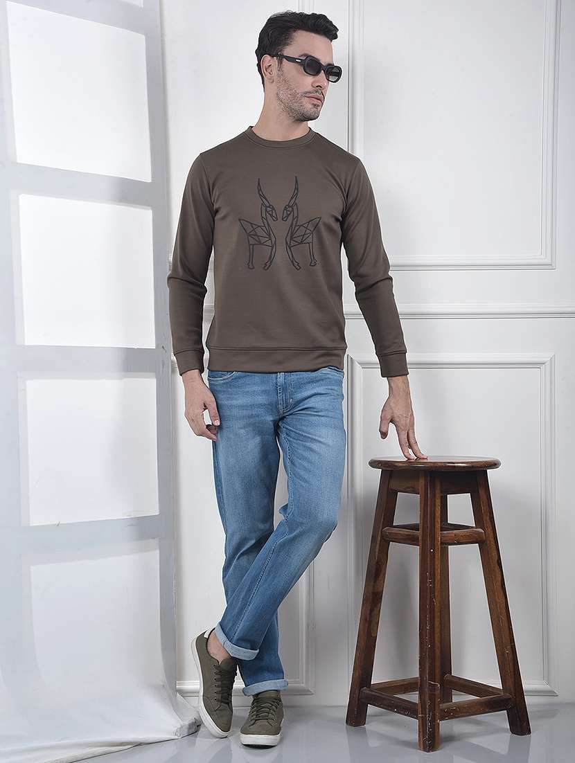men front print long sleeve regular fit sweatshirt - 22178301 -  Standard Image - 6