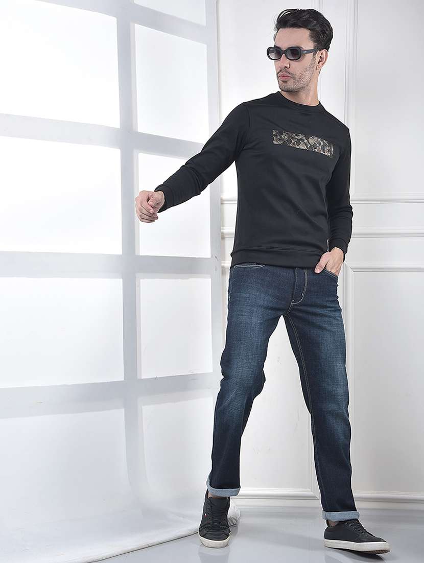 men chest print long sleeve regular fit sweatshirt - 22178302 -  Standard Image - 4