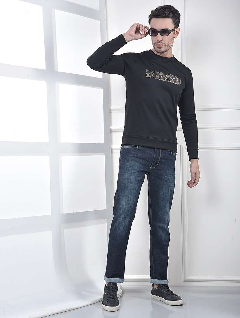 men chest print long sleeve regular fit sweatshirt - 22178302 -  Standard Image - 6