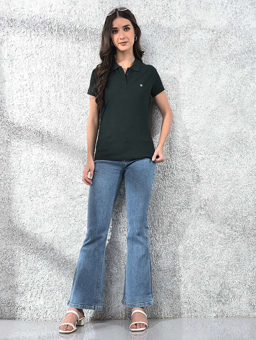 women solid mid rise bootcut jean - 22178341 -  Standard Image - 4