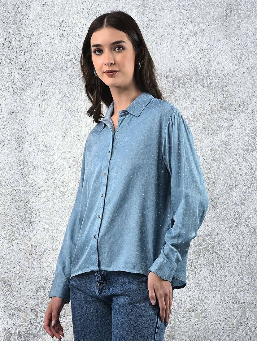 women collared long sleeve shirt - 22178351 -  Standard Image - 1