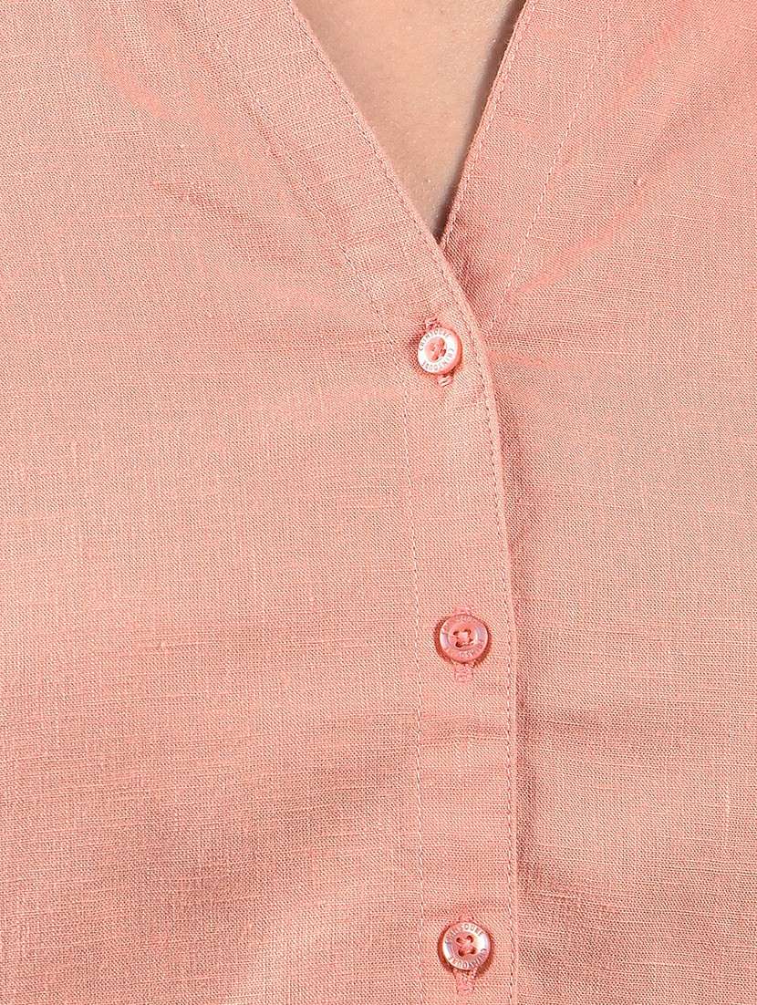 women solid three quarter sleeve shirt - 22178368 -  Standard Image - 6