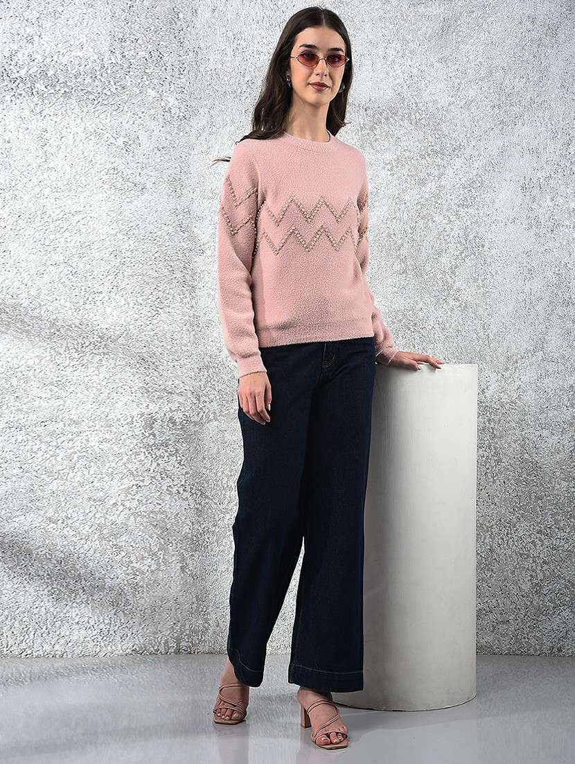 women self designed long sleeve pullover - 22178379 -  Standard Image - 4